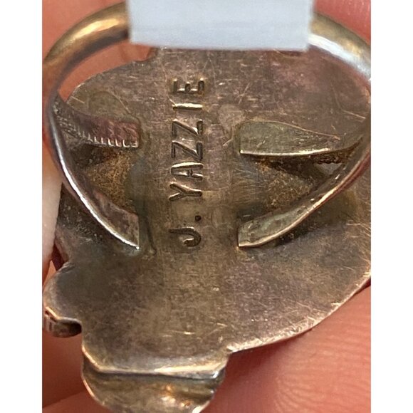 Ring Size 6.5 Malachite J. Yazzie Sterling Silver 925 Women Semi-Precious Stone - Picture 6 of 8